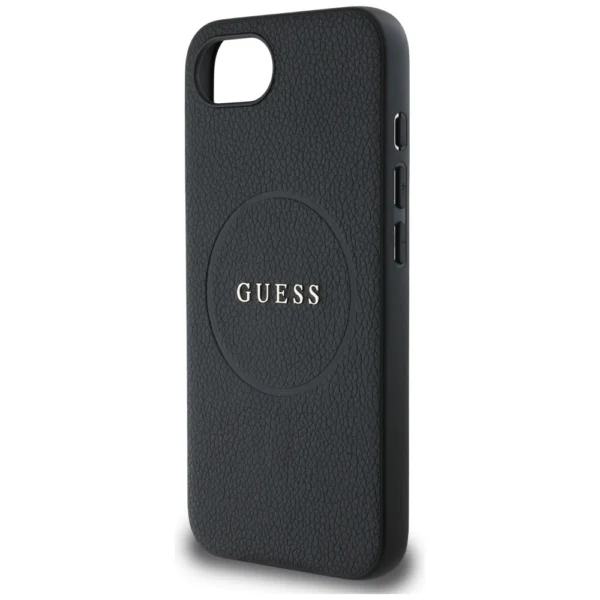 Guess PU Grained Classic Logo case with MagSafe for iPhone 16e - blackeng