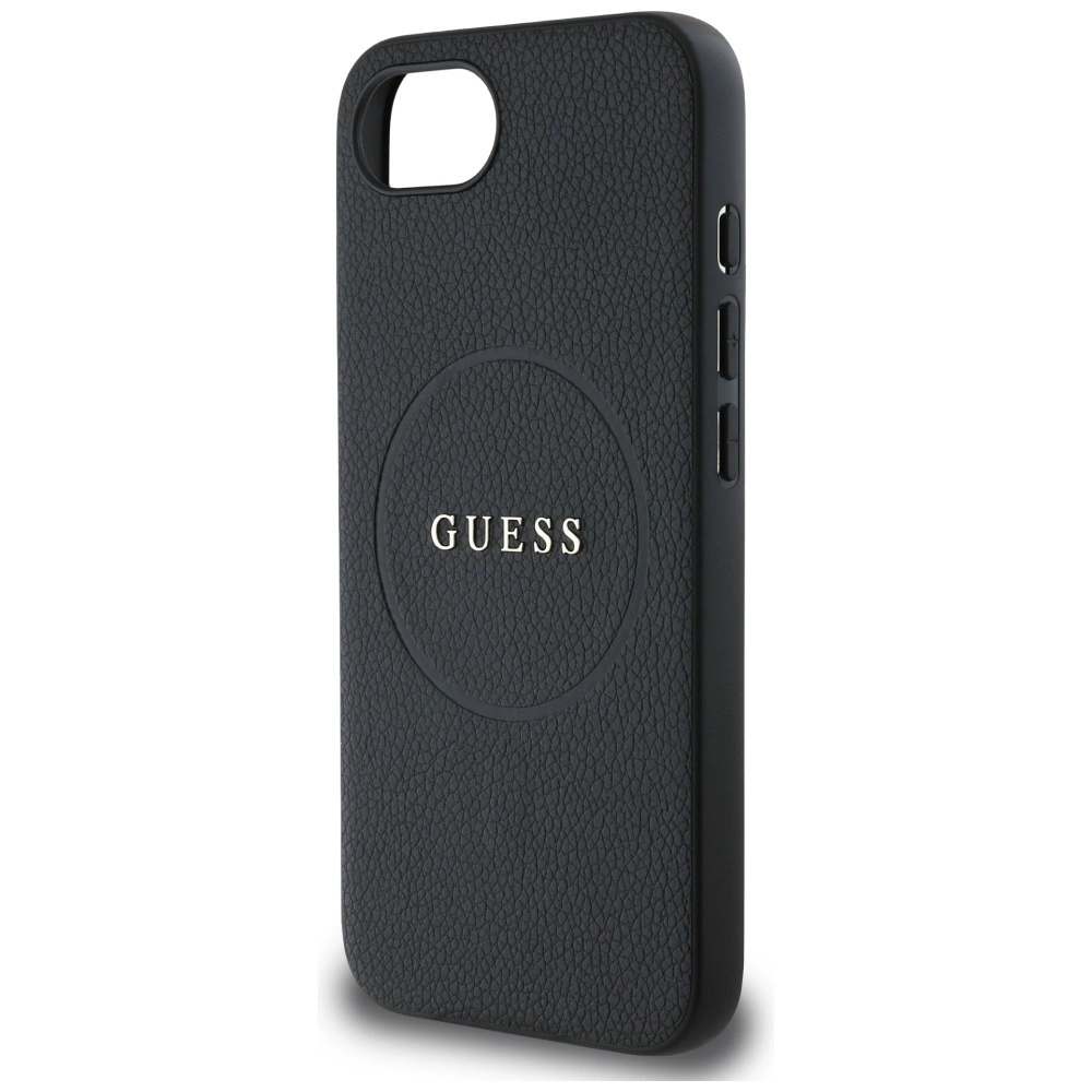 Guess PU Grained Classic Logo case with MagSafe for iPhone 16e - blackeng