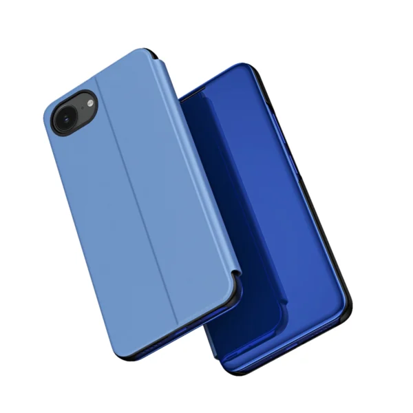 Clear View Case for iPhone 16e Flip Cover - Blueeng