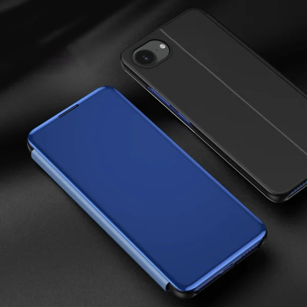 Clear View Case for iPhone 16e Flip Cover - Blueeng