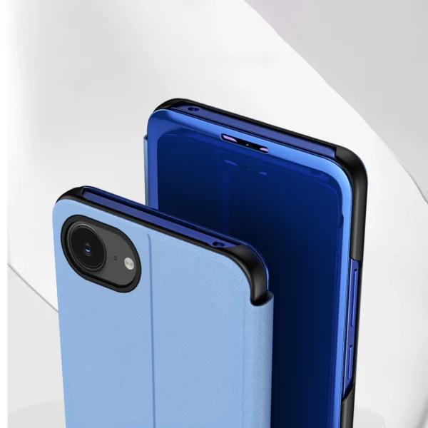 Clear View Case for iPhone 16e Flip Cover - Blueeng