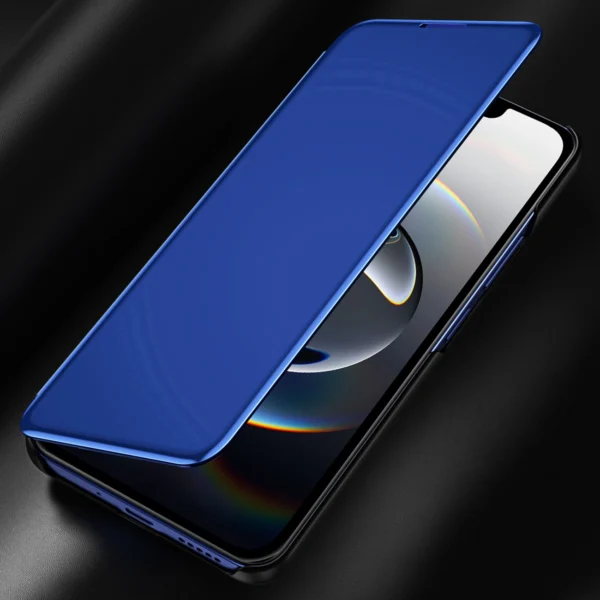 Clear View Case for iPhone 16e Flip Cover - Blueeng
