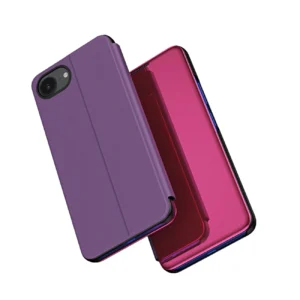 Clear View Case for iPhone 16e Flip Cover - Pinkeng