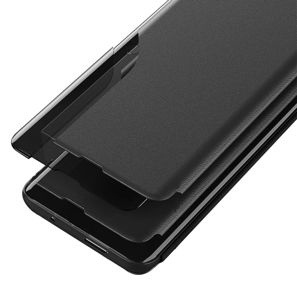 Eco Leather View Case elegant case with flap and stand for iPhone 16e - blackeng