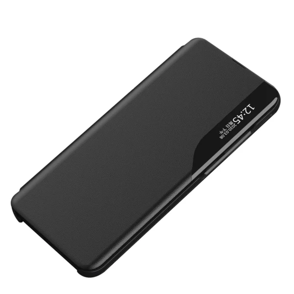 Eco Leather View Case elegant case with flap and stand for iPhone 16e - blackeng