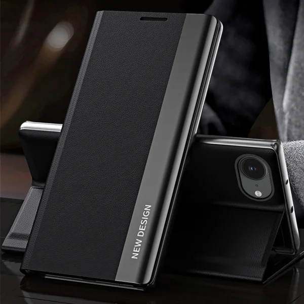 Sleep Case Pro for iPhone 16e with Flip and Stand - Blackeng