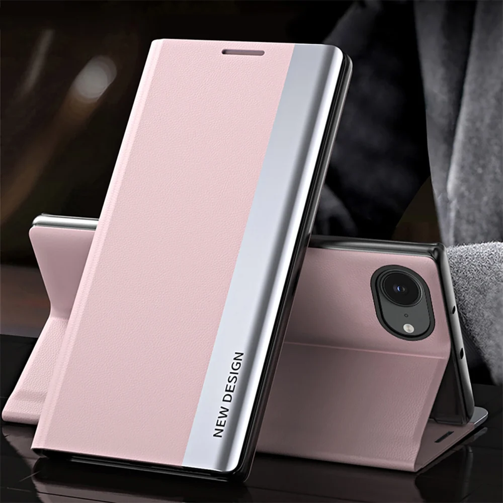 Sleep Case Pro for iPhone 16e with flap and stand - pinkeng