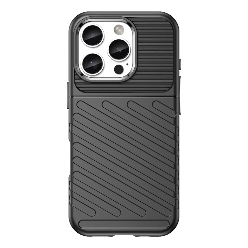 Thunder Case for iPhone 16e Silicone Armored Cover - Blackeng