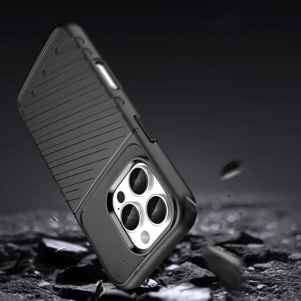 Thunder Case for iPhone 16e Silicone Armored Cover - Blackeng