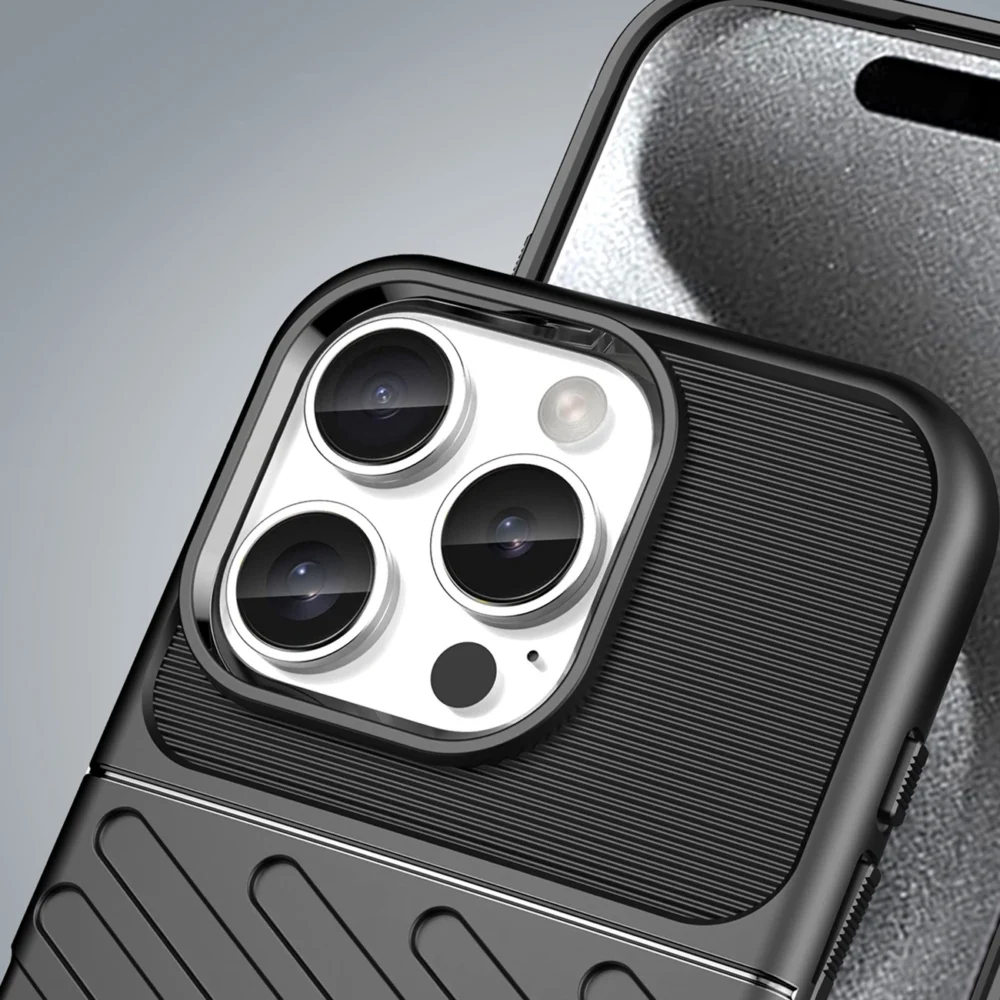 Thunder Case for iPhone 16e Silicone Armored Cover - Blackeng