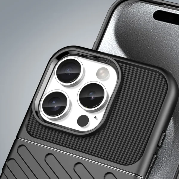Thunder Case for iPhone 16e Silicone Armored Cover - Blackeng