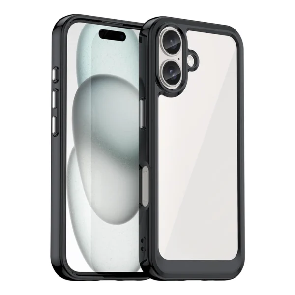 Outer Space Case for iPhone 16e Flexible Frame Cover - Blackeng