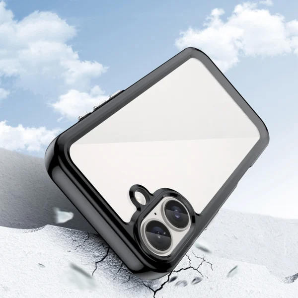 Outer Space Case for iPhone 16e Flexible Frame Cover - Blackeng