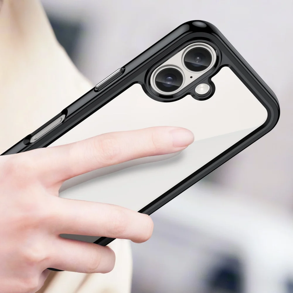 Outer Space Case for iPhone 16e Flexible Frame Cover - Blackeng