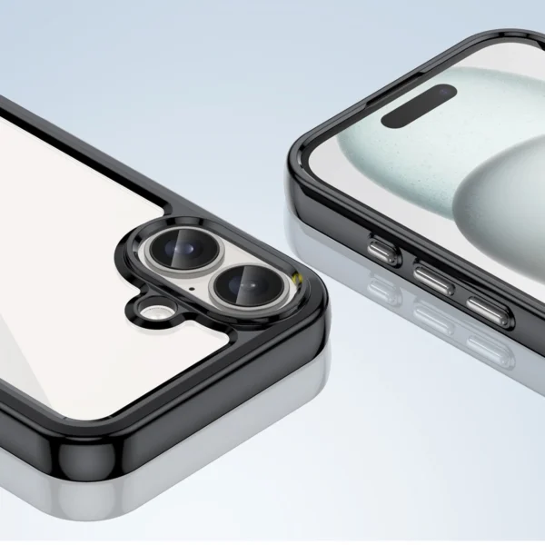 Outer Space Case for iPhone 16e Flexible Frame Cover - Blackeng