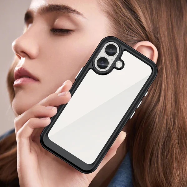 Outer Space Case for iPhone 16e Flexible Frame Cover - Blackeng