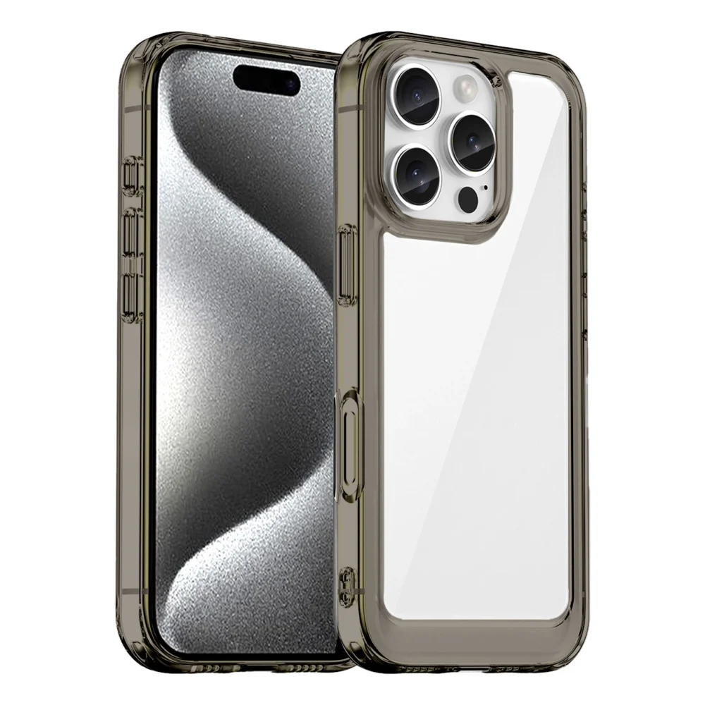 Outer Space Case for iPhone 16e Flexible Frame Cover - Translucent, Blackeng