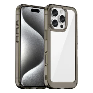 Outer Space Case for iPhone 16e Flexible Frame Cover - Translucent, Blackeng