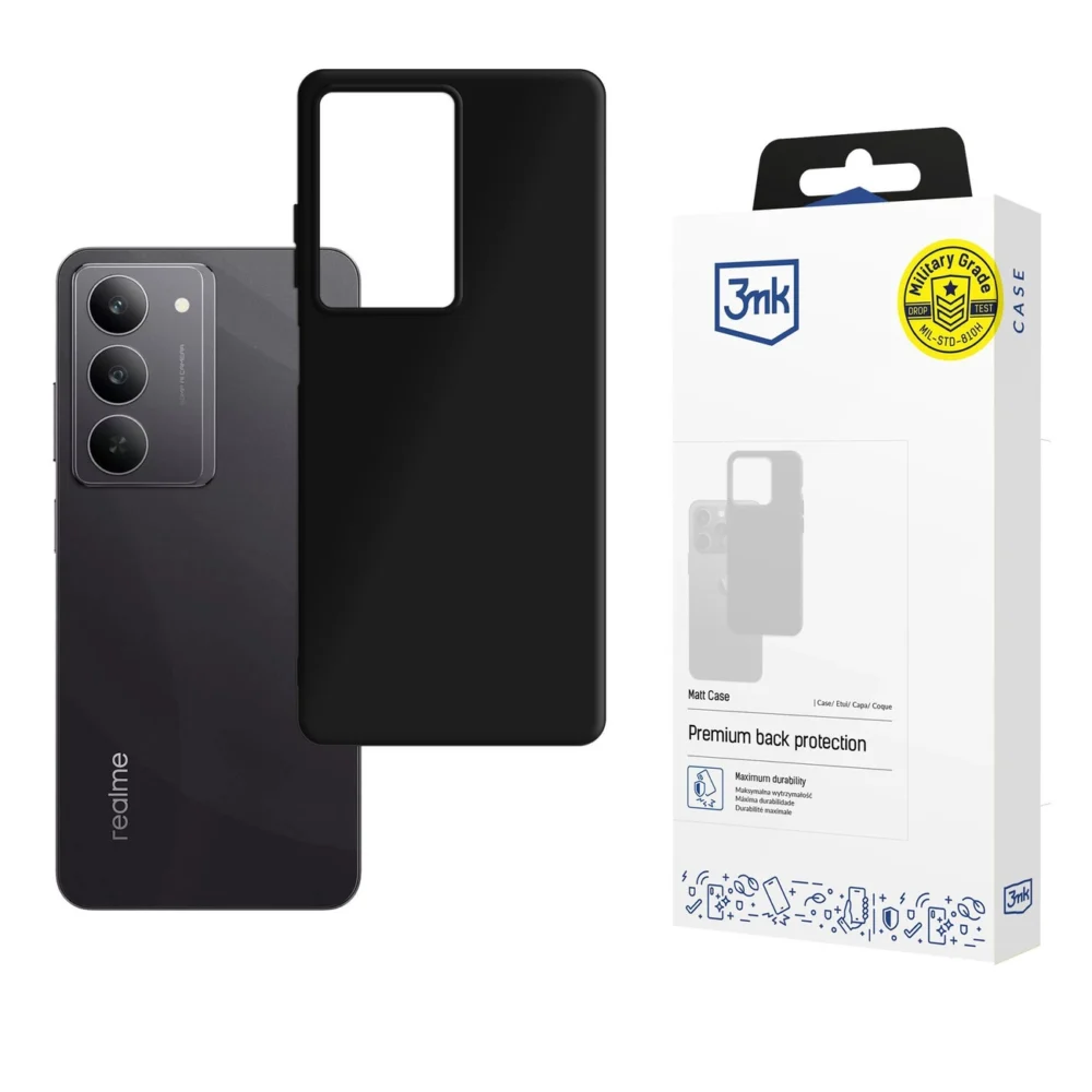 3mk Matt Case for Realme 14x - blackeng