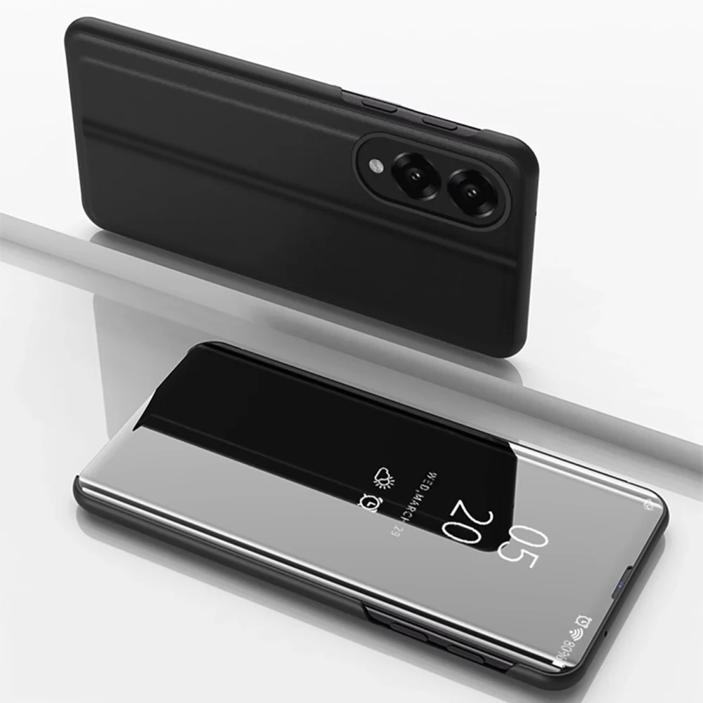 Clear View Case for Samsung Galaxy S25 Edge Flip Cover - Blackeng
