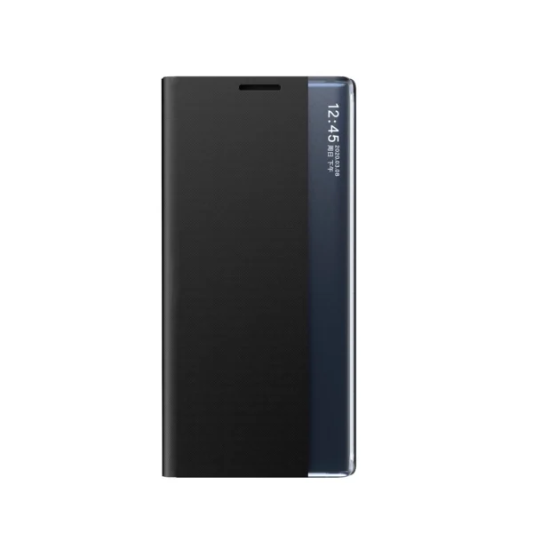 New Sleep Case Cover with Flip and Stand for Samsung Galaxy S25 Edge - Blackeng