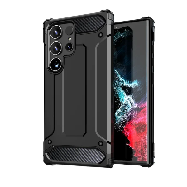 Hybrid Armor Case for Samsung Galaxy S25 Edge - Blackeng