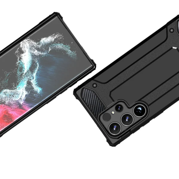Hybrid Armor Case for Samsung Galaxy S25 Edge - Blackeng