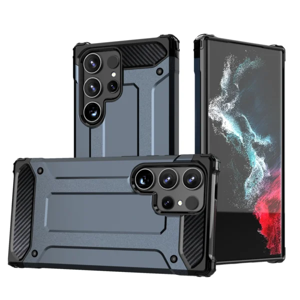 Hybrid Armor Case for Samsung Galaxy S25 Edge - Blueeng
