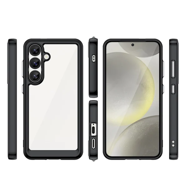Outer Space Case for Samsung Galaxy S25 Edge Cover with Flexible Frame - Blackeng