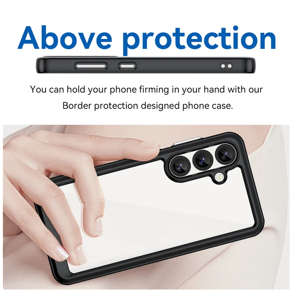 Outer Space Case for Samsung Galaxy S25 Edge Cover with Flexible Frame - Blackeng