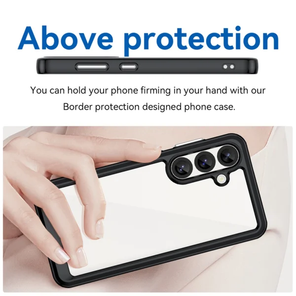 Outer Space Case for Samsung Galaxy S25 Edge Cover with Flexible Frame - Blackeng