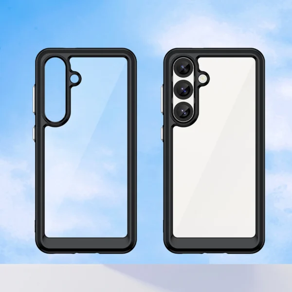 Outer Space Case for Samsung Galaxy S25 Edge Cover with Flexible Frame - Blackeng