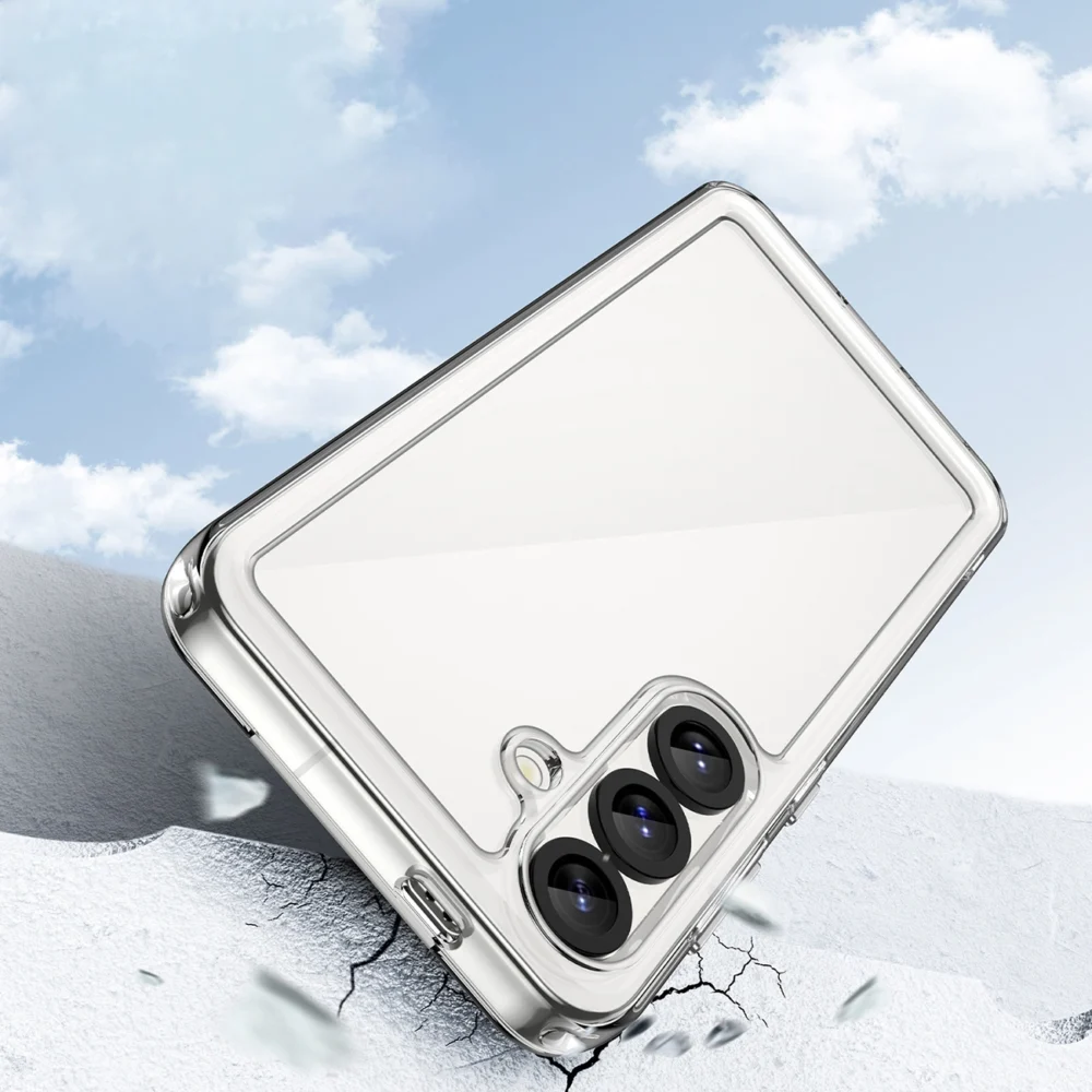Outer Space Case for Samsung Galaxy S25 Edge Cover with Flexible Frame - Transparenteng