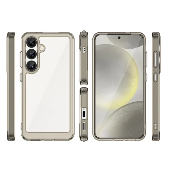 Outer Space Case for Samsung Galaxy S25 Edge Flexible Frame Cover - Translucent, Blackeng