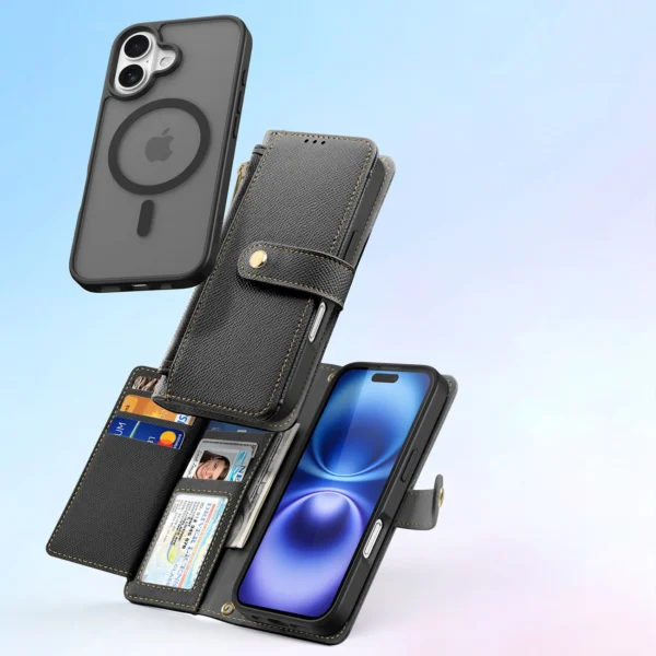 Dux Ducis Lawa Leather Case for iPhone 16 - Blackeng