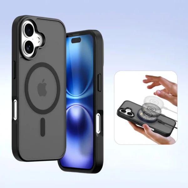 Dux Ducis Lawa Leather Case for iPhone 16 - Blackeng