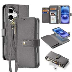 Dux Ducis Lawa Leather Case for iPhone 16 - Grayeng