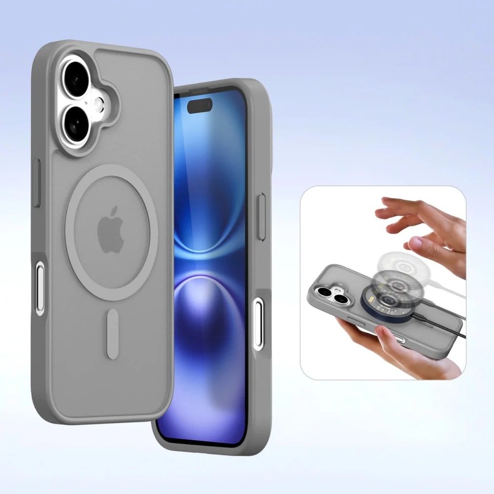 Dux Ducis Lawa Leather Case for iPhone 16 - Grayeng