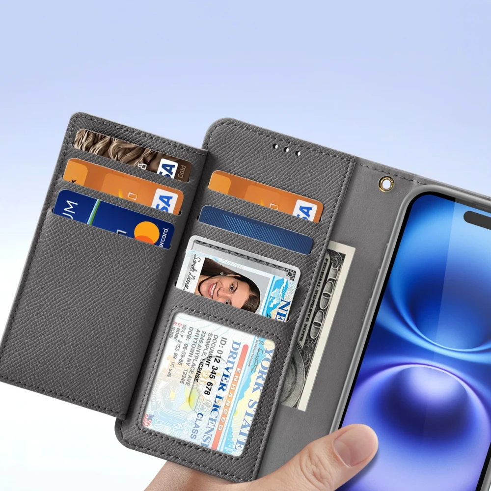 Dux Ducis Lawa Leather Case for iPhone 16 - Grayeng