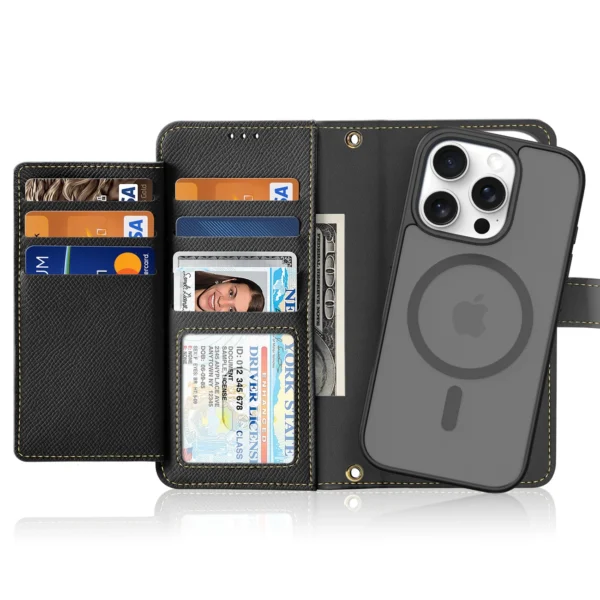 Dux Ducis Lawa Leather Case for iPhone 16 Pro Max - Blackeng