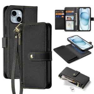 Dux Ducis Lawa Leather Case for iPhone 15 - Blackeng
