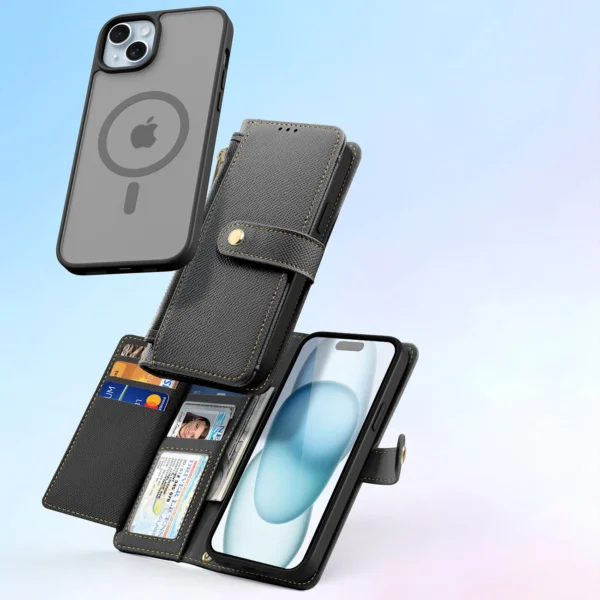 Dux Ducis Lawa Leather Case for iPhone 15 - Blackeng