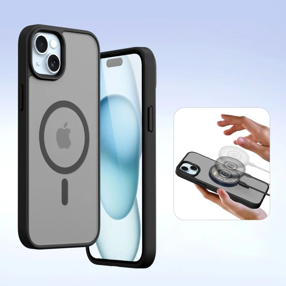 Dux Ducis Lawa Leather Case for iPhone 15 - Blackeng