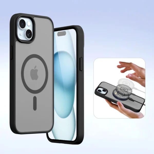 Dux Ducis Lawa Leather Case for iPhone 15 - Blackeng