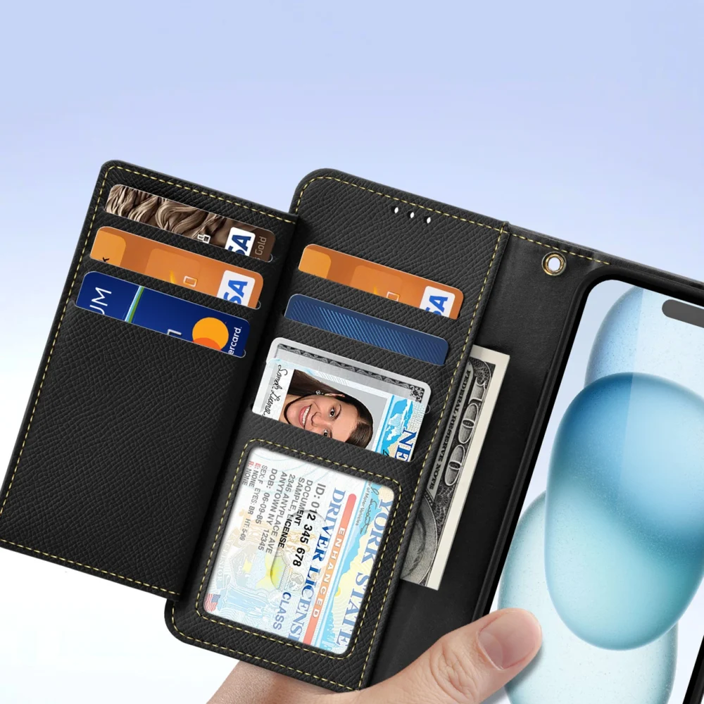 Dux Ducis Lawa Leather Case for iPhone 15 - Blackeng