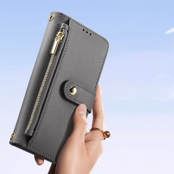 Dux Ducis Lawa Leather Case for iPhone 15 - Grayeng