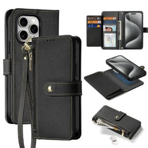 Dux Ducis Lawa Leather Case for iPhone 15 Pro - Blackeng