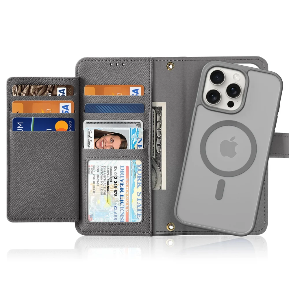 Dux Ducis Lawa Leather Case for iPhone 15 Pro - Grayeng