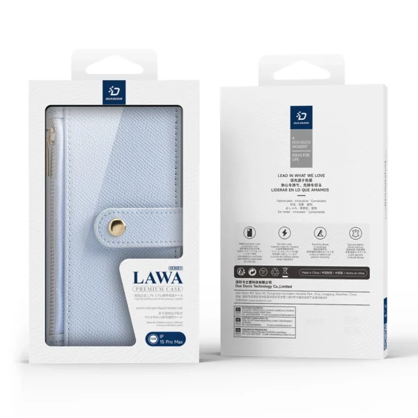 Dux Ducis Lawa Leather Case for iPhone 15 Pro - Blueeng