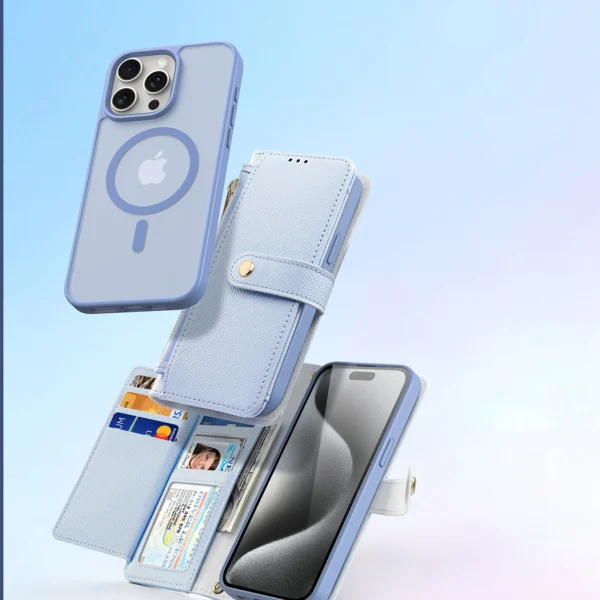 Dux Ducis Lawa Leather Case for iPhone 15 Pro - Blueeng